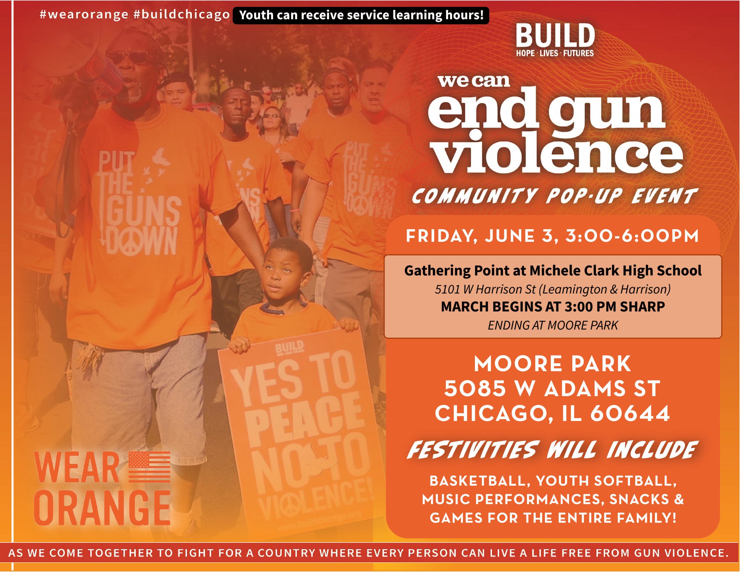 Wear Orange Day March and Community PopUp Event BUILD, Inc.